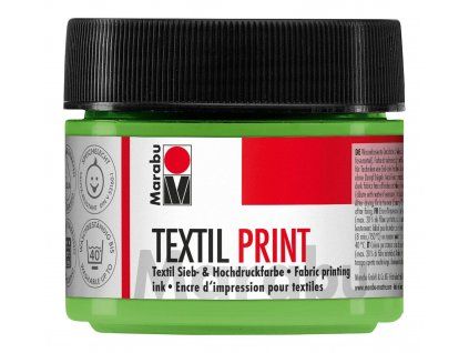 Marabu Textil Print 100 ml tiskařská barva na textil, odstín zelená