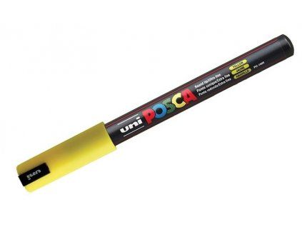 Uni Posca 1MR akrylový popisovač 0,7 mm trubičkový hrot, žlutý odstín 02