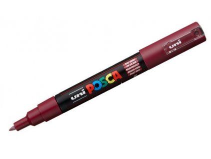 Akrylový popisovač Uni Posca 1M 0,7 mm, barva bordó, krycí pigmentový inkoust