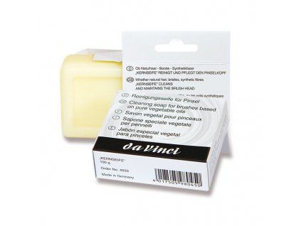 Mýdlo DaVinci 100 g na čištění štětců, přírodní rostlinné oleje, rekondice vláken