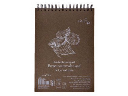 SMLT Brown Watercolor Pad, hnědý akvarelový blok A4, 280 g/m2, 35 listů