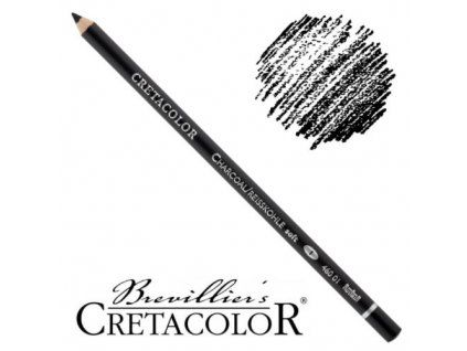 Cretacolor Charcoal uhel v tužce, měkký stupeň, sytá černá stopa pro kresbu