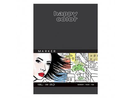 Blok papíru na fixy Happy Color Marker A5, 25 listů, 100 g/m2, lepení na horní straně