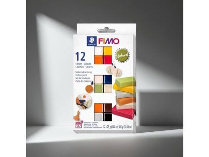 Fimo Soft sada Natural, 12 barev polymerové hmoty po 25 g, řada Soft od Staedtler