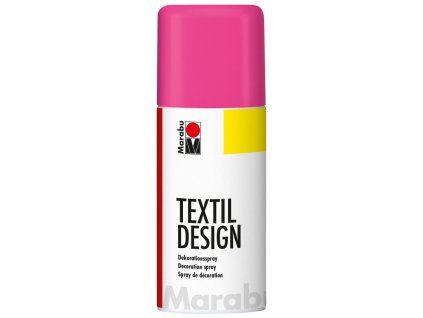 Marabu Textil Design Spray 150 ml, akrylová barva na textil ve spreji, odstín růžová malinová 005