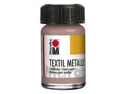 Marabu Textil Metallic 15 ml metalická barva na textil, odstín 734 růžově zlatá