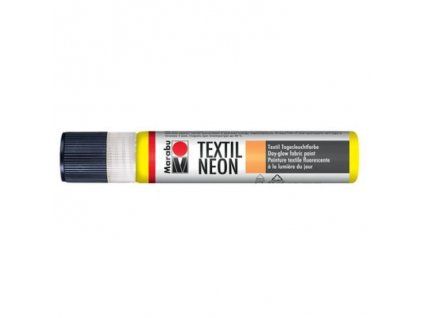 Marabu Textil Liner Neon 25 ml, neonová žlutá kontura na textil, tuba 25 ml