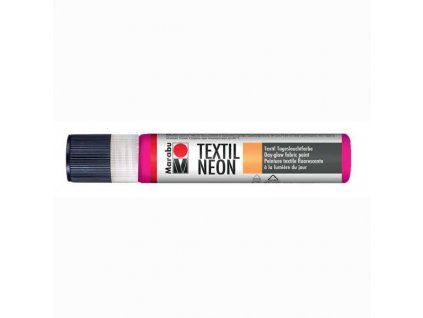 Marabu Textil Liner Neon 25 ml, kontura na textil, odstín růžová fluo