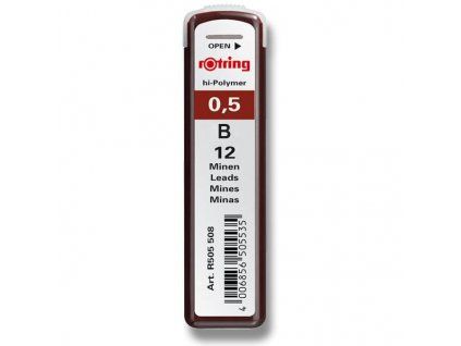 Rotring TIKKY tuhy do mikrotužky 0,5 mm tvrdost B, balení 12 kusů