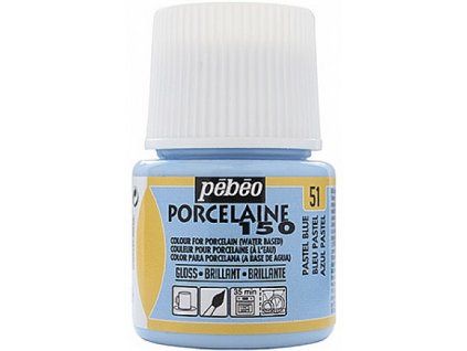 Pébéo Porcelaine 150 barva na porcelán a sklo 45 ml, odstín modrá pastelová 51