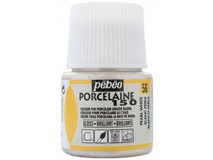 Pébéo Porcelaine 150 barva na porcelán a sklo 45 ml, odstín bílá perleťová 56