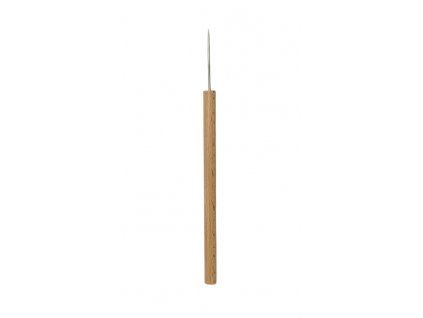 Jehla pro keramiky dlouhá 20 cm, nerezový hrot 5 cm a rukojeť z bukového dřeva