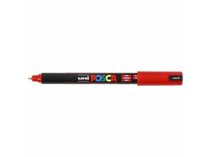 Uni Posca 1MR akrylový popisovač 0,7 mm trubičkový hrot, červená barva č. 15