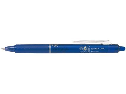 Pilot Frixion Clicker 0,7 mm modrý, gumovací roller s termocitlivým inkoustem a vyměnitelnou náplní