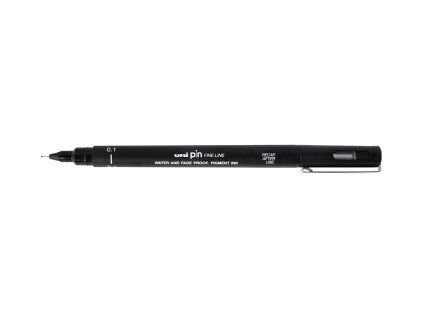 Uni PIN 01 liner 0,1 mm černý, kalibrovaný hrot, voděodolný Super Ink inkoust