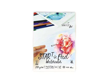 SM.LT STAR T Pad Watercolor, akvarelový blok A5, 240 g/m2, 20 listů, přírodně bílý