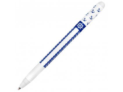Mazací pero Easy Way 0,5 mm s modrým inkoustem a motivem moře, jednorázové