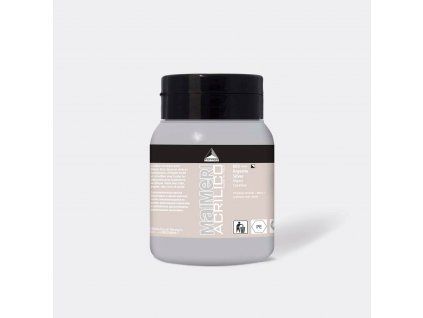 Akrylová barva Maimeri Acrilico 500 ml, metalický odstín stříbrná
