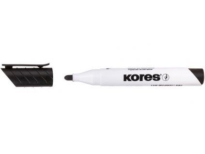 Popisovač na bílé tabule Kores Whiteboard K-Marker 3 mm, černá barva, kulatý hrot