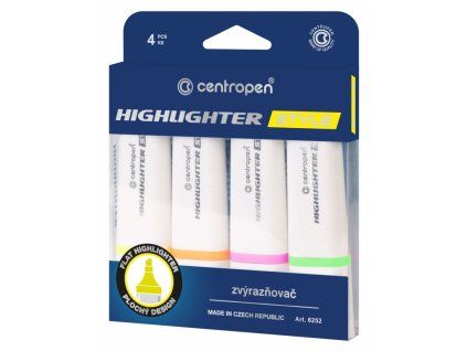 Centropen Style 6252 neonový zvýrazňovač, sada 5 ks, fluorescentní barvy