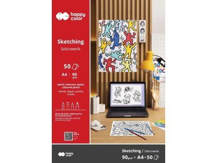 Skicák na tužky Happy Color A4 90g, 50 listů