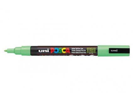 Akrylový popisovač Uni Posca 3M, odstín světle zelená, šířka stopy 0,9 až 1,3 mm