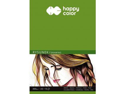 Blok Happy Color Rysunek A3, 300 g/m2, 15 listů, extra tvrdý papír na kresbu