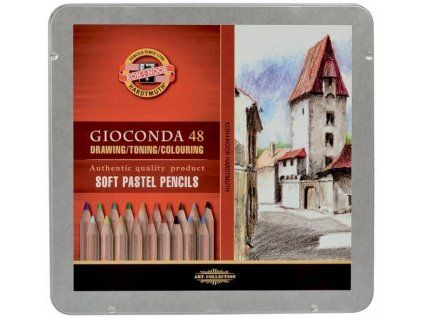 Koh-i-Noor Gioconda Soft Pastel Pencils 8829, sada 48 pastelových tužek v plechovém obalu