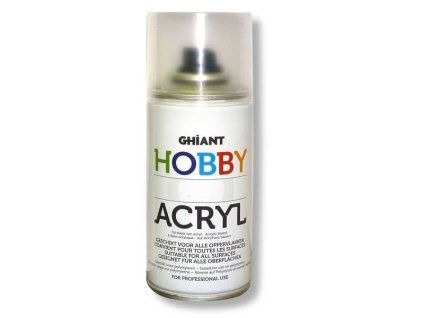 Ghiant Hobby Acryl čirý lesklý lak ve spreji 150 ml, finální ochrana akrylových maleb