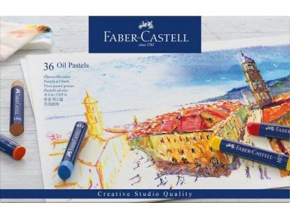 Sada olejových pastelů Faber-Castell 36 barev, intenzivní pigmenty pro výtvarné techniky
