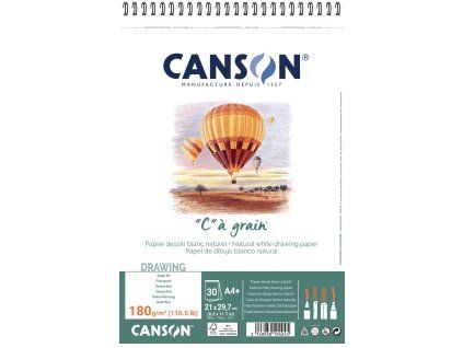 Canson C'agrain blok spirálový 180g, A4 30 listů