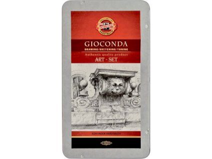 Skicovací sada Koh-I-Noor Gioconda mini Art Set v plechové krabičce, grafitové tužky a bloky