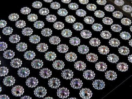 Titanum nalepovací kamínky diamanty 4 mm, transparentní s leskem, na platičce