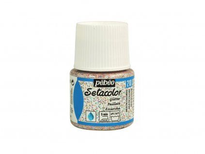 Pébéo Setacolor Light Glitter 45 ml glitrová barva na textil, odstín Duhová 210