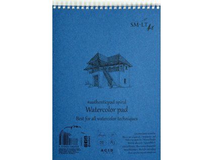 Akvarelový blok SM•LT Art Authentic A3, 280 g/m2, 30 listů, strukturovaný bělený papír