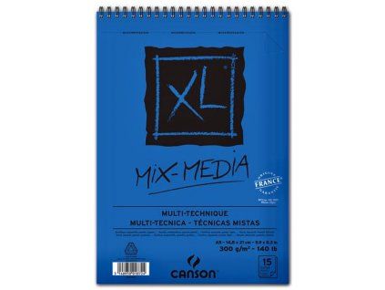 Canson XL Mix Media skicák A5, kroužková vazba, 300 g/m2, 15 listů, mix-media papír
