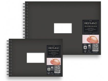 Fabriano Watercolor book A5 300 g/m2, blok akvarelového papíru na spirále, 25 listů