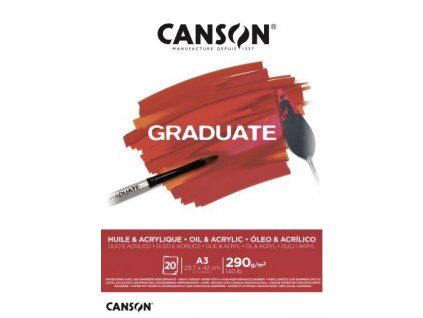 Canson Graduate Oil & Acrylic blok A3, 290 g/m2, 20 listů pro olej a akryl