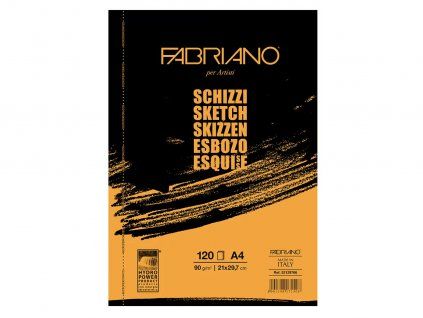 Fabriano Schizzi skicovací blok A3, 90 g, 100 listů, drátěná vazba na horní straně