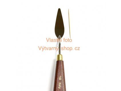 Malířská špachtle Jumanika 10 ve tvaru slzy, rozměr 19x67 mm, ocelová čepel