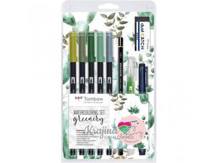 Tombow Advanced Lettering sada Greenery, kaligrafické fixy pro hand lettering