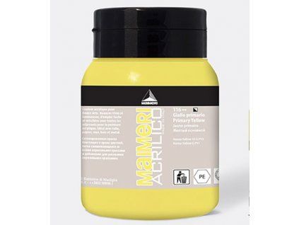 Akrylová barva Maimeri Acrilico 500 ml, odstín 113 žlutá střední permanentní