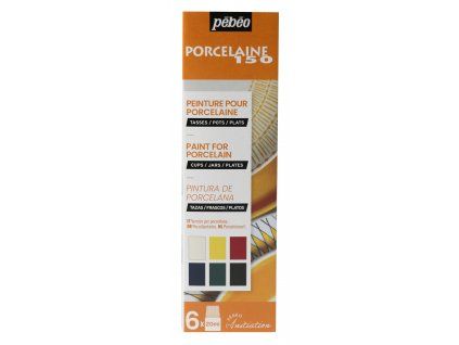 Pébéo Porcelaine 150 Sada I., 6 x 20 ml, vypalovací barvy na porcelán