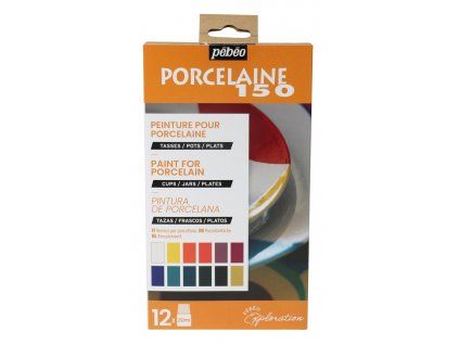 Pébéo Porcelaine 150 Sada I., 12 vypalovacích barev na porcelán po 20 ml