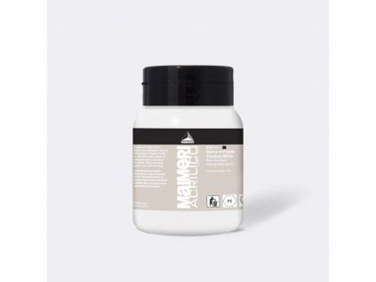 Akrylová barva Maimeri Acrilico 500 ml, metalický odstín Běloba platinová 017