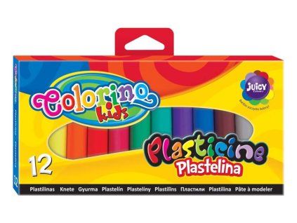 Colorino plastelína sada 12 barev, měkká modelovací hmota se sytými pigmenty pro děti