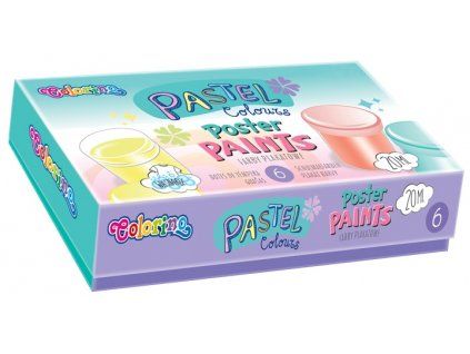 Sada 6 pastelových temperových barev Colorino v kelímcích 20 ml, vhodné pro děti od 3 let