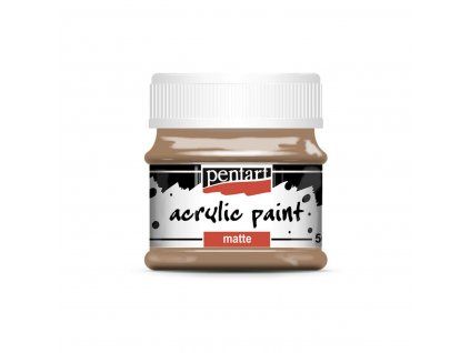 Pentart Matte akrylová barva 50 ml, odstín hnědá Mars, matný povrch po zaschnutí