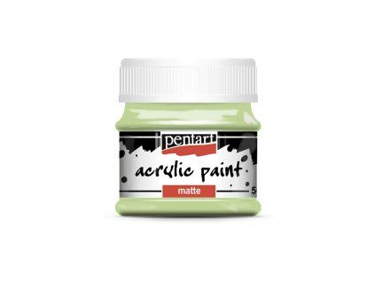 Pentart Matte akrylová barva 50 ml, odstín zelená mojito, matný povrch po zaschnutí