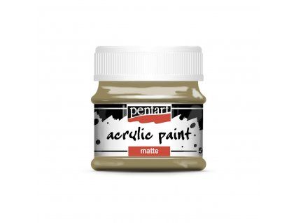 Pentart Matte akrylová barva 50 ml, odstín hnědá orlí, matný povrch po zaschnutí